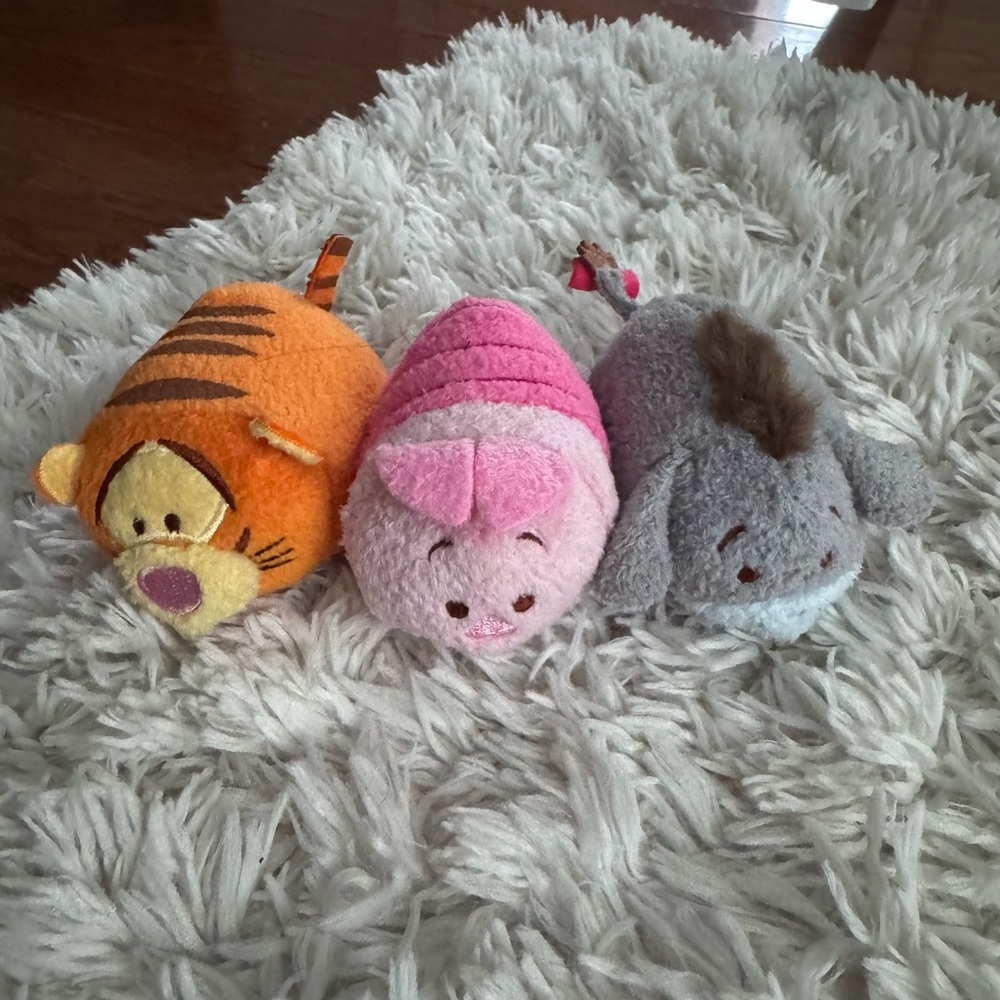 Disney Tsum Tsum Plush Set - Eeyore, Tigger, and Piglet (like new)